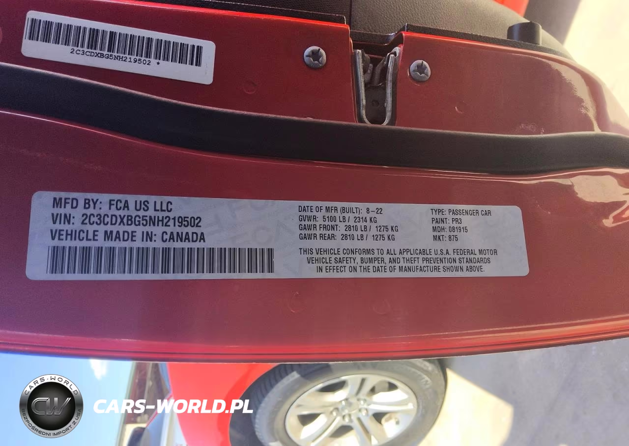 2022 Dodge Charger Sxt VIN:2C3CDXBG5NH219502 - 12