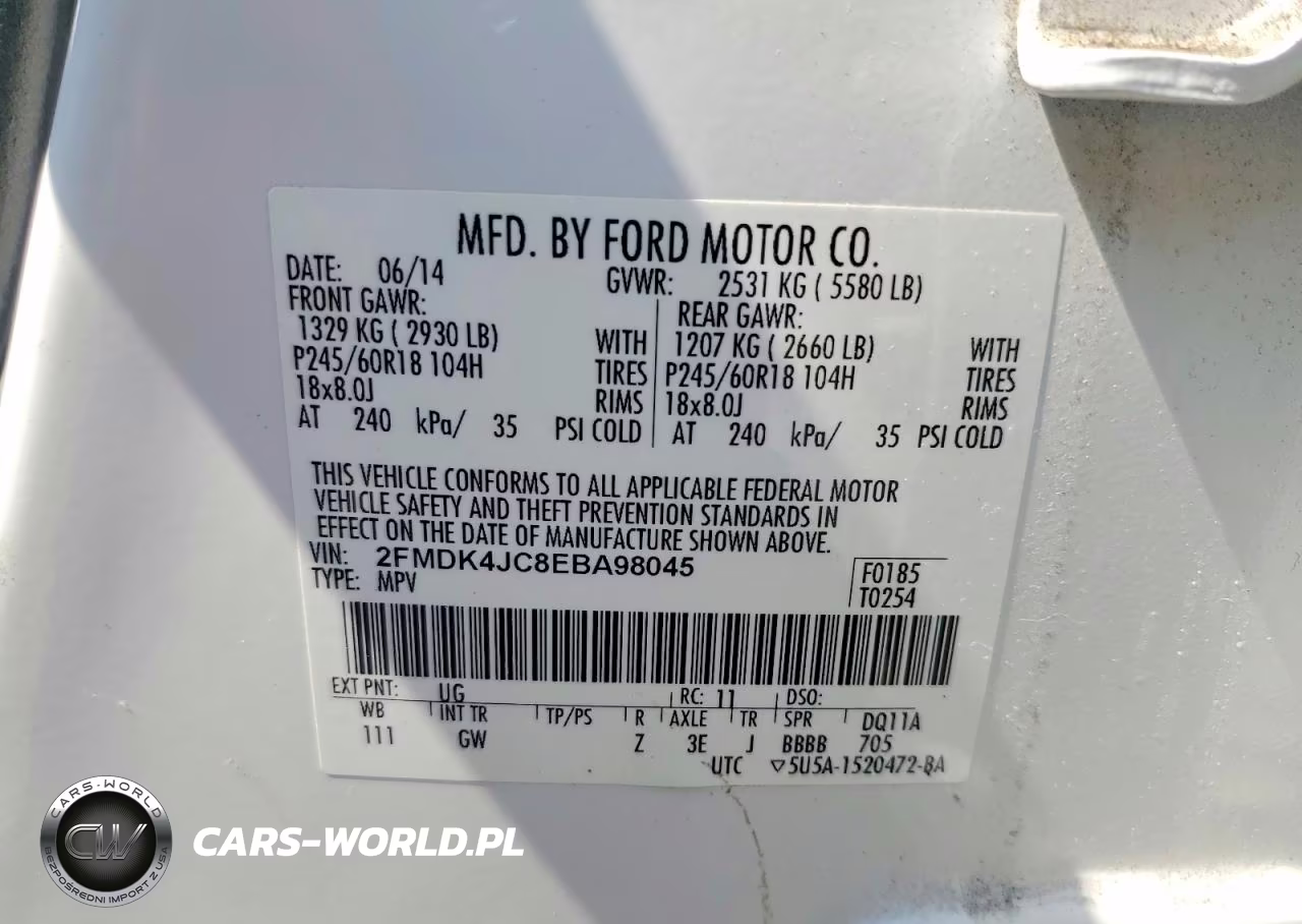 2014 Ford Edge Sel VIN:2FMDK4JC8EBA98045 - 13