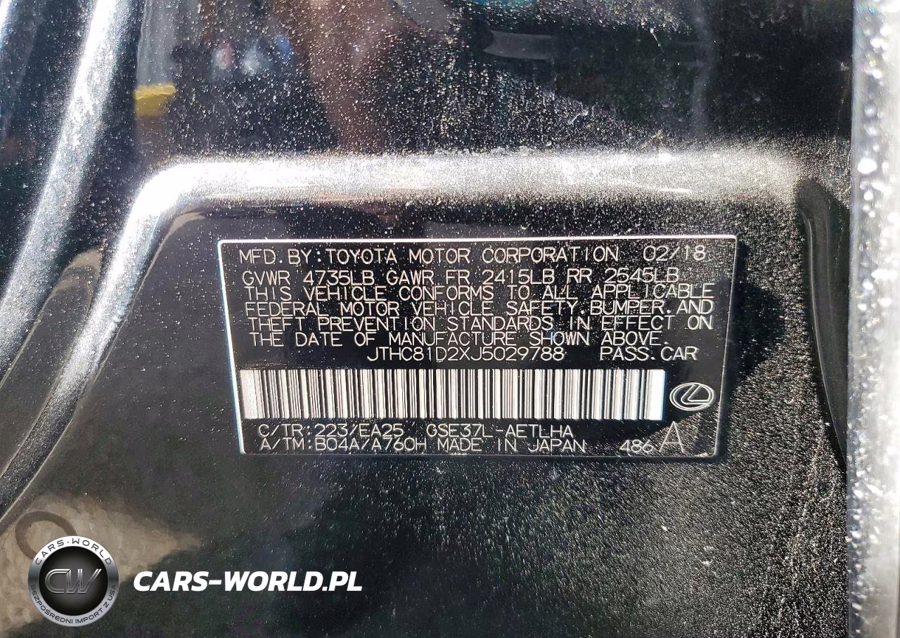 2018 Lexus Is 300 VIN:JTHC81D2XJ5029788 - 12