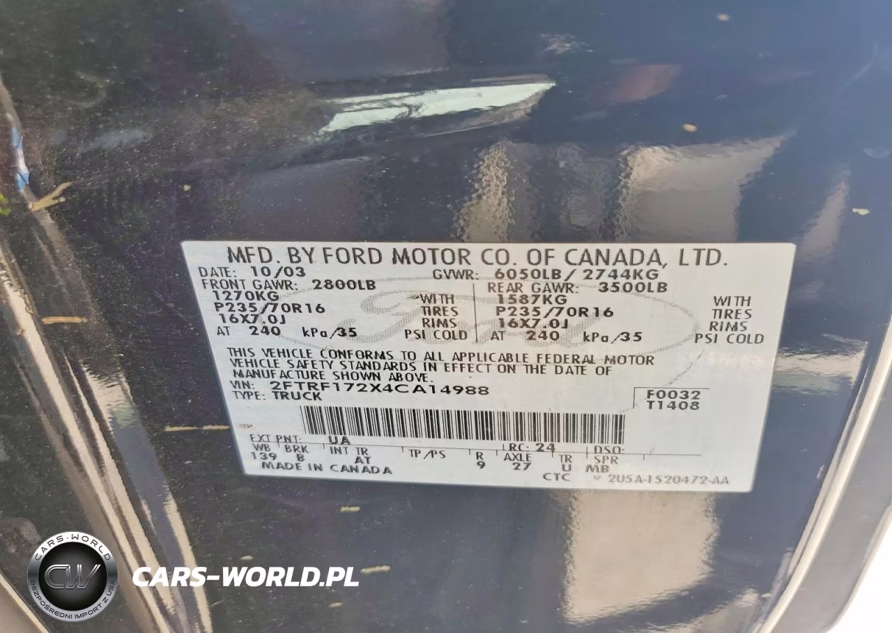 2004 Ford F-150 Heritage Classic VIN:2FTRF172X4CA14988 - 12