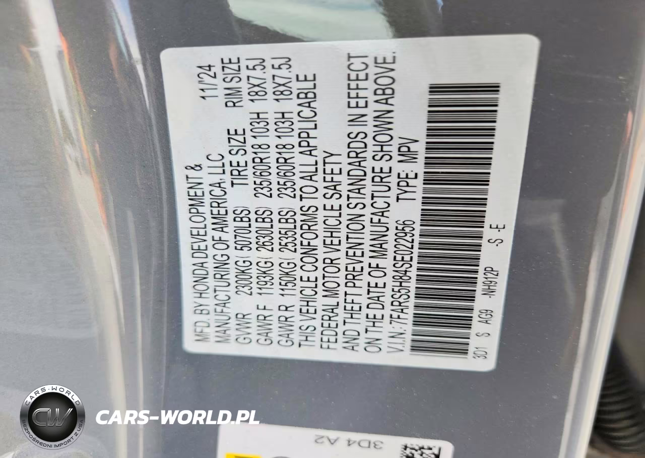 2025 Honda Cr-V Sport-L VIN:7FARS5H84SE022956 - 12