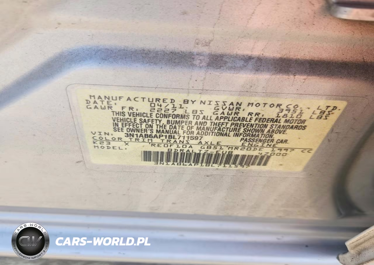 2011 Nissan Sentra 2.0 VIN:3N1AB6AP1BL711597 - 12