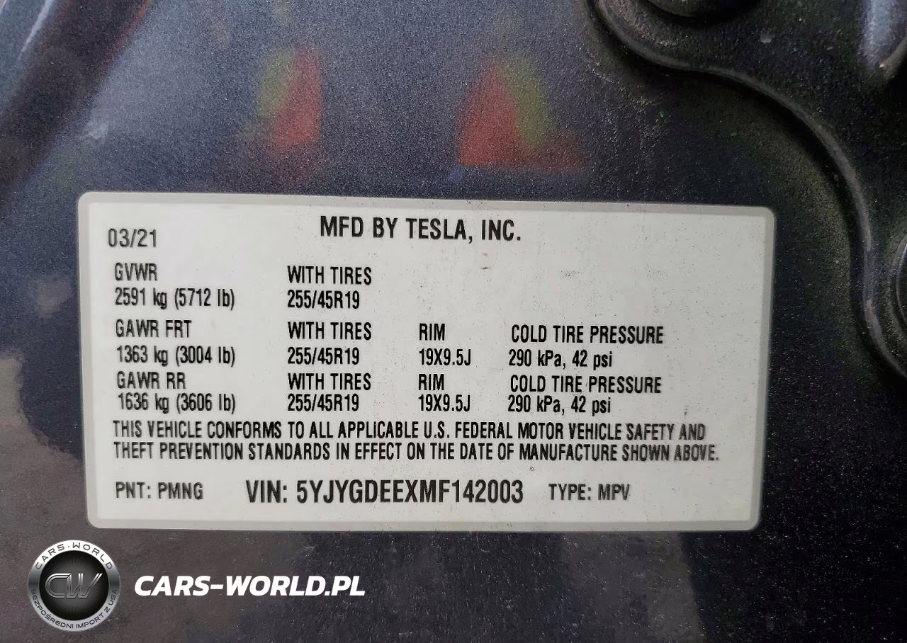 2021 Tesla Model Y VIN:5YJYGDEEXMF142003 - 14