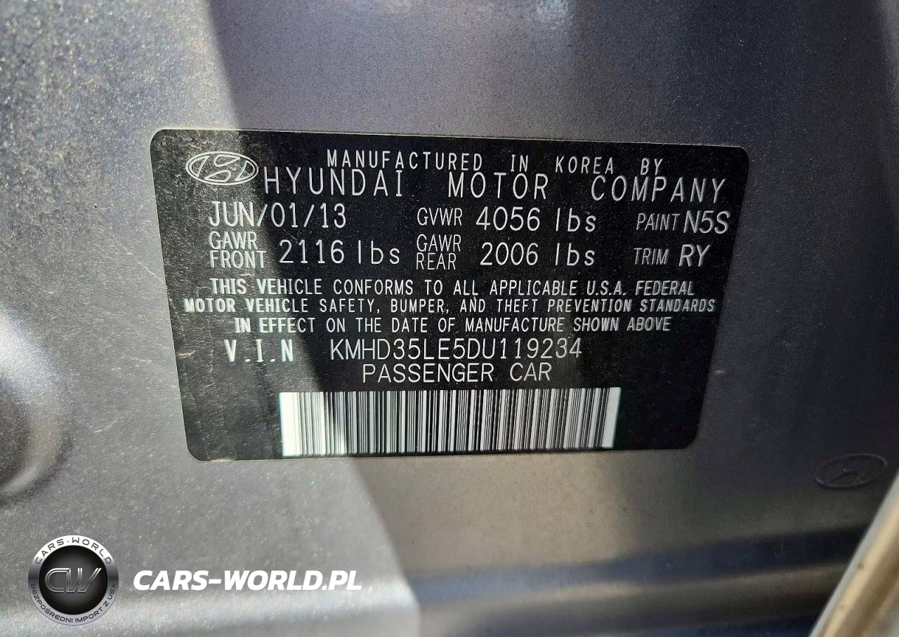 2013 Hyundai Elantra Gt Base VIN:KMHD35LE5DU119234 - 12