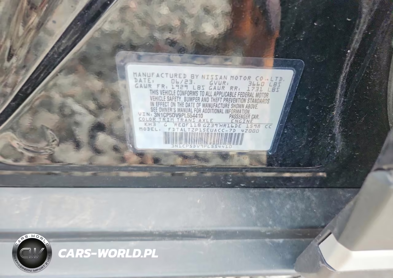 2023 Nissan Kicks Sr VIN:3N1CP5DV9PL554410 - 12