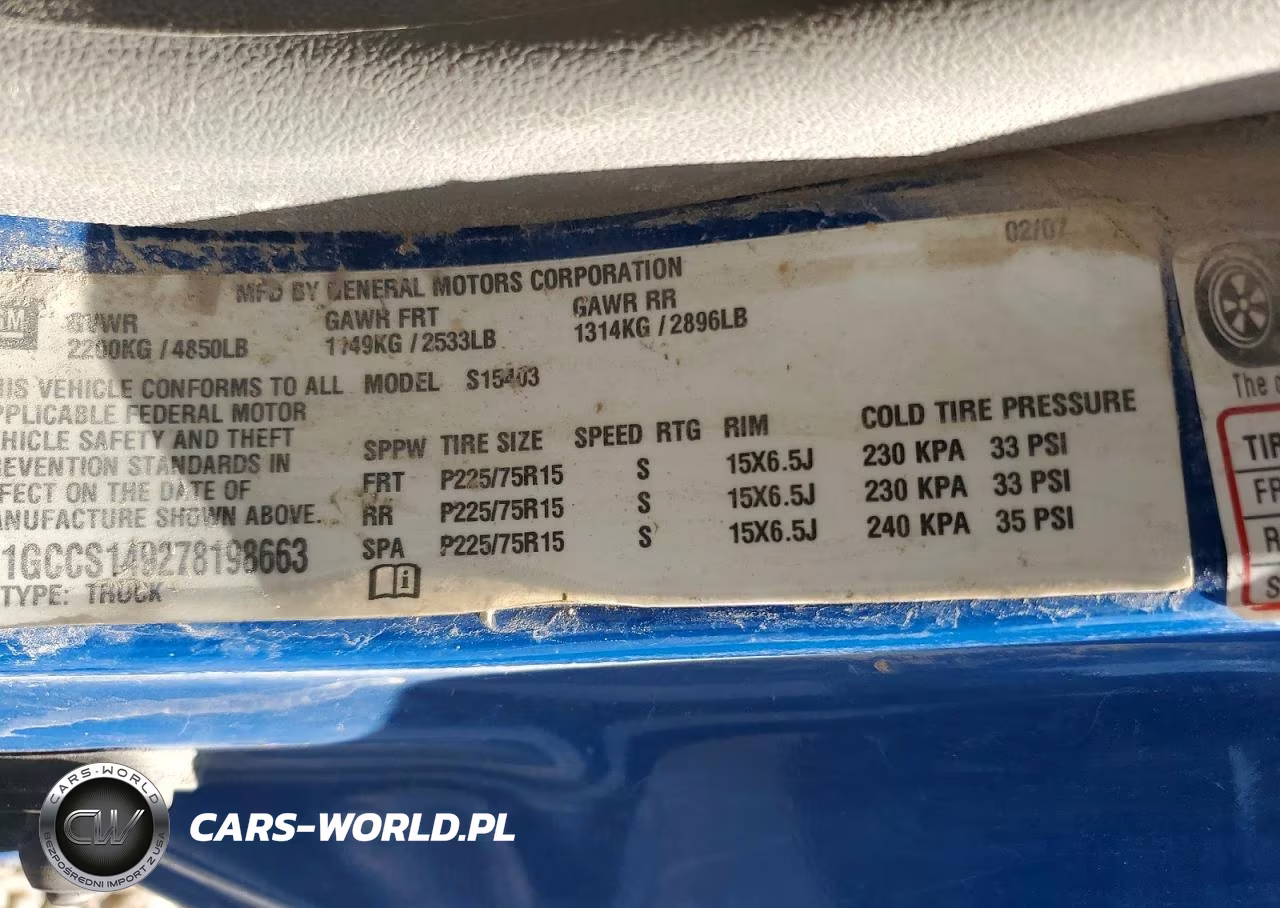 2007 Chevrolet Colorado VIN:1GCCS149278198663 - 12