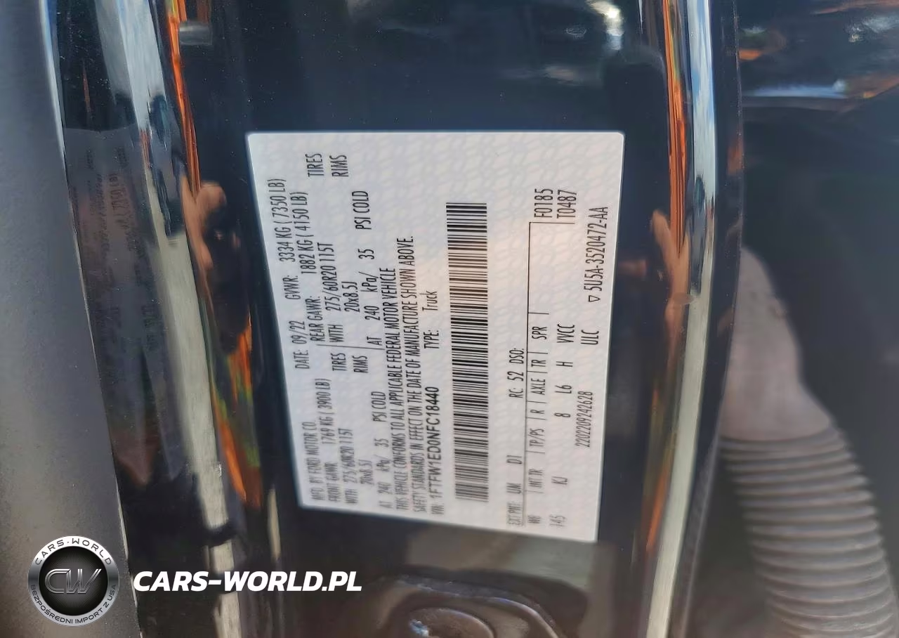 2022 Ford F150 Supercrew VIN:1FTFW1ED0NFC18440 - 12