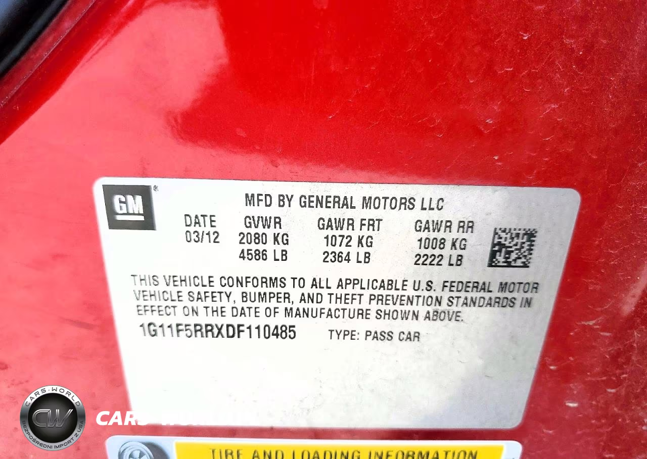 2013 Chevrolet Malibu VIN:1G11F5RRXDF110485 - 12
