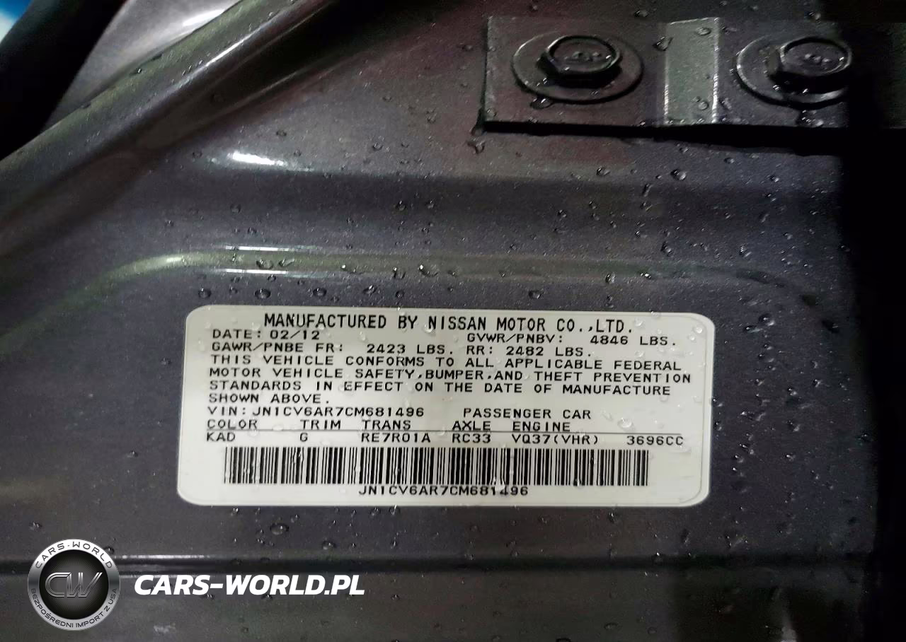 2012 Infiniti G37 Sedan X VIN:JN1CV6AR7CM681496 - 12