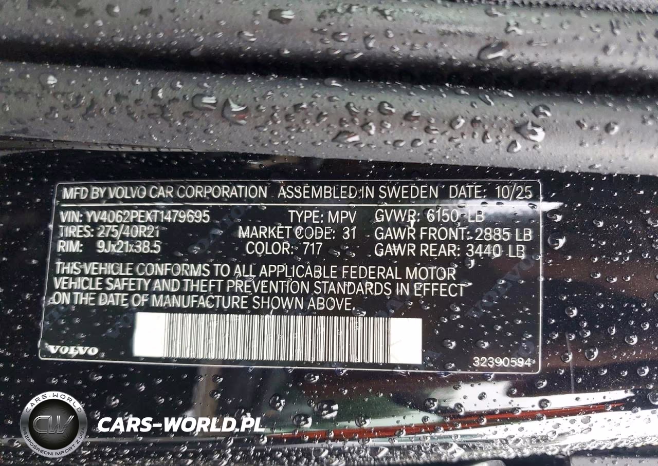 2026 Volvo Xc90 Plus VIN:YV4062PEXT1479695 - 14