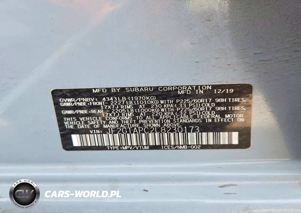 2020 Subaru Crosstrek Premium VIN:JF2GTAPC2L8230173 - 12