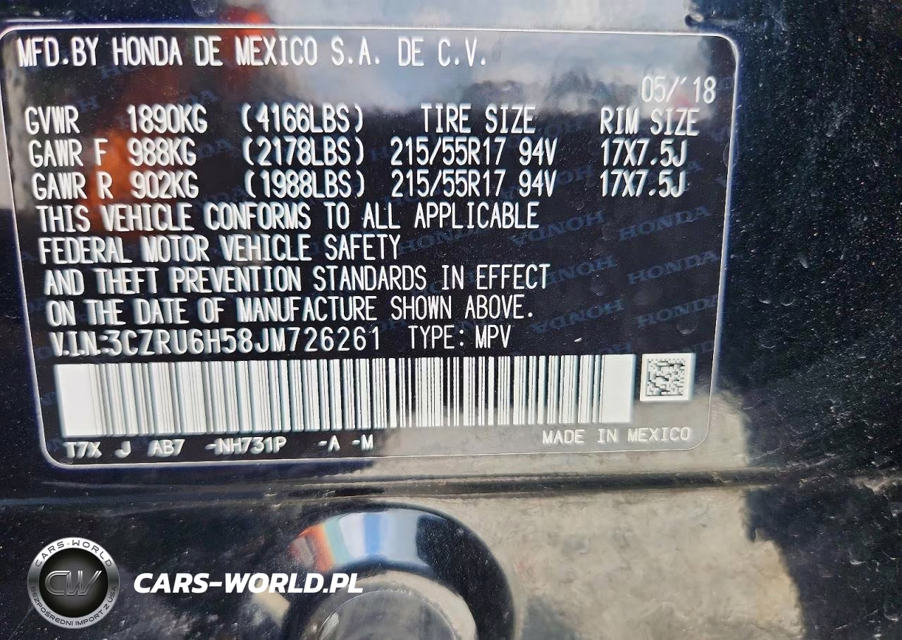 2018 Honda Hr-V Ex VIN:3CZRU6H58JM726261 - 13