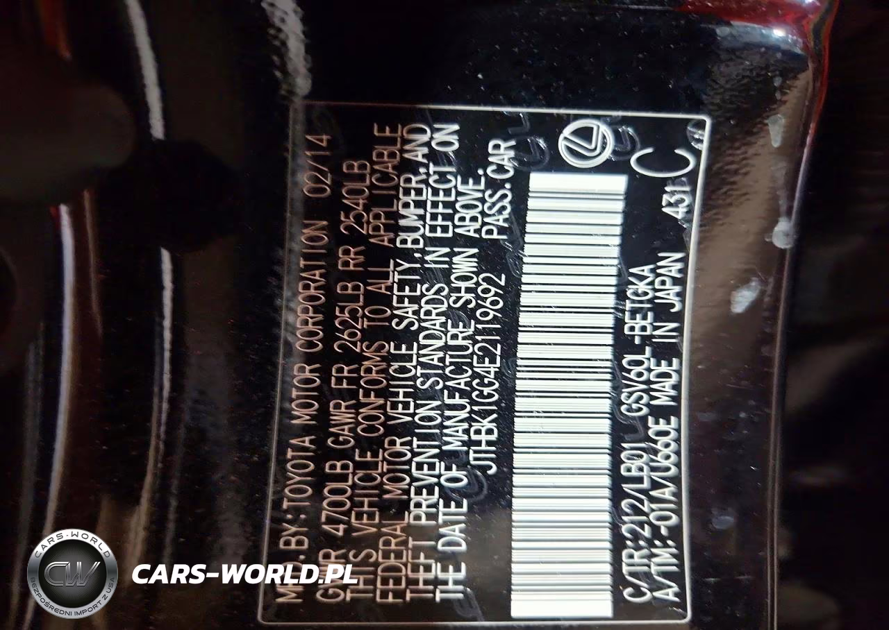 2014 Lexus Es 350 VIN:JTHBK1GG4E2119692 - 12