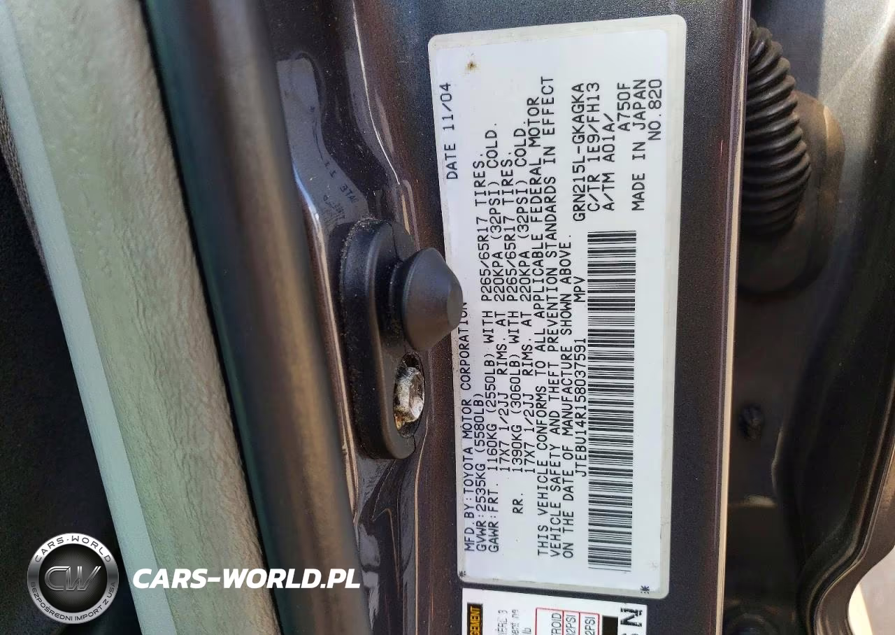 2005 Toyota 4Runner Sport Edition VIN:JTEBU14R158037591 - 13