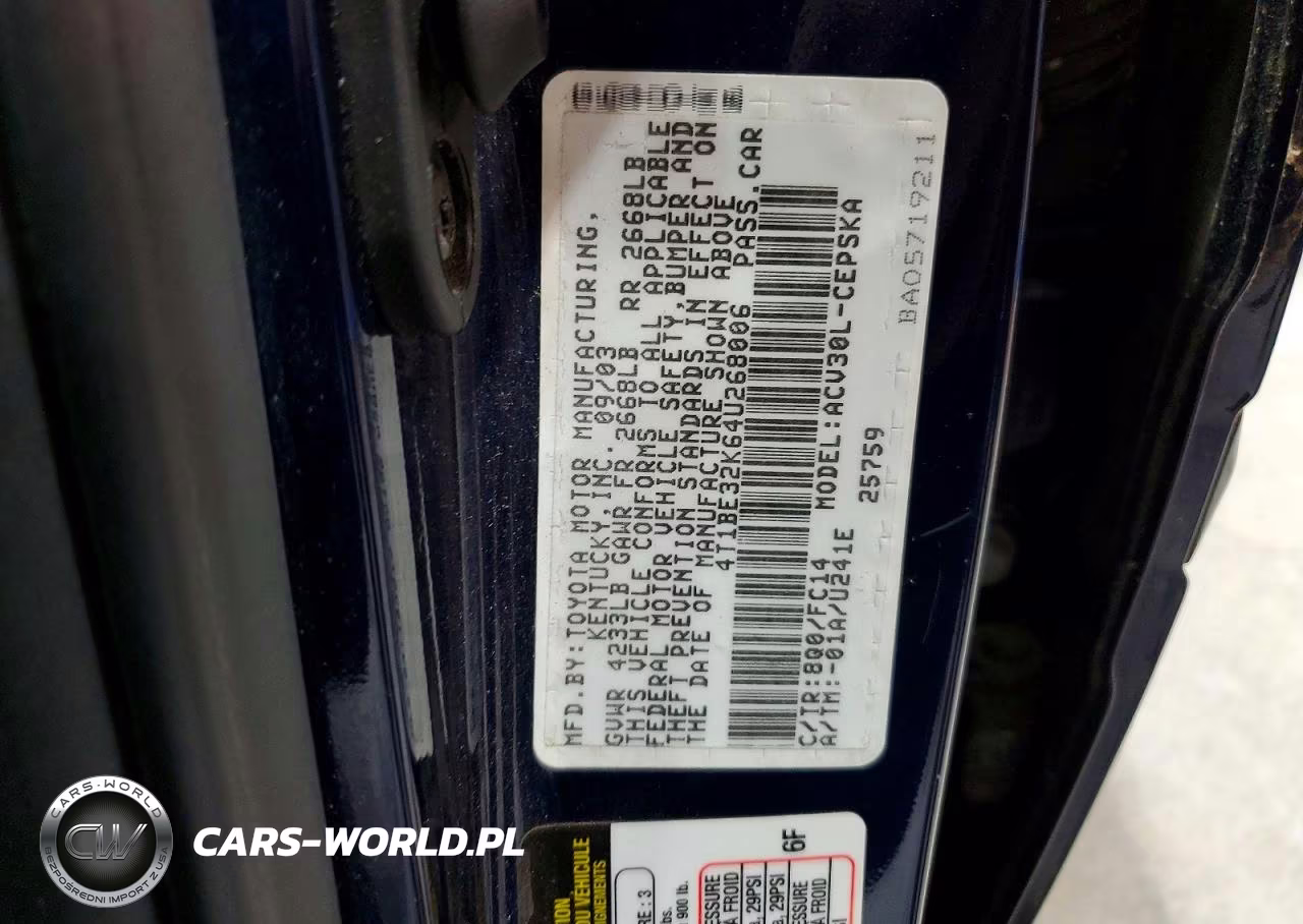 2004 Toyota Camry Se VIN:4T1BE32K64U268006 - 12