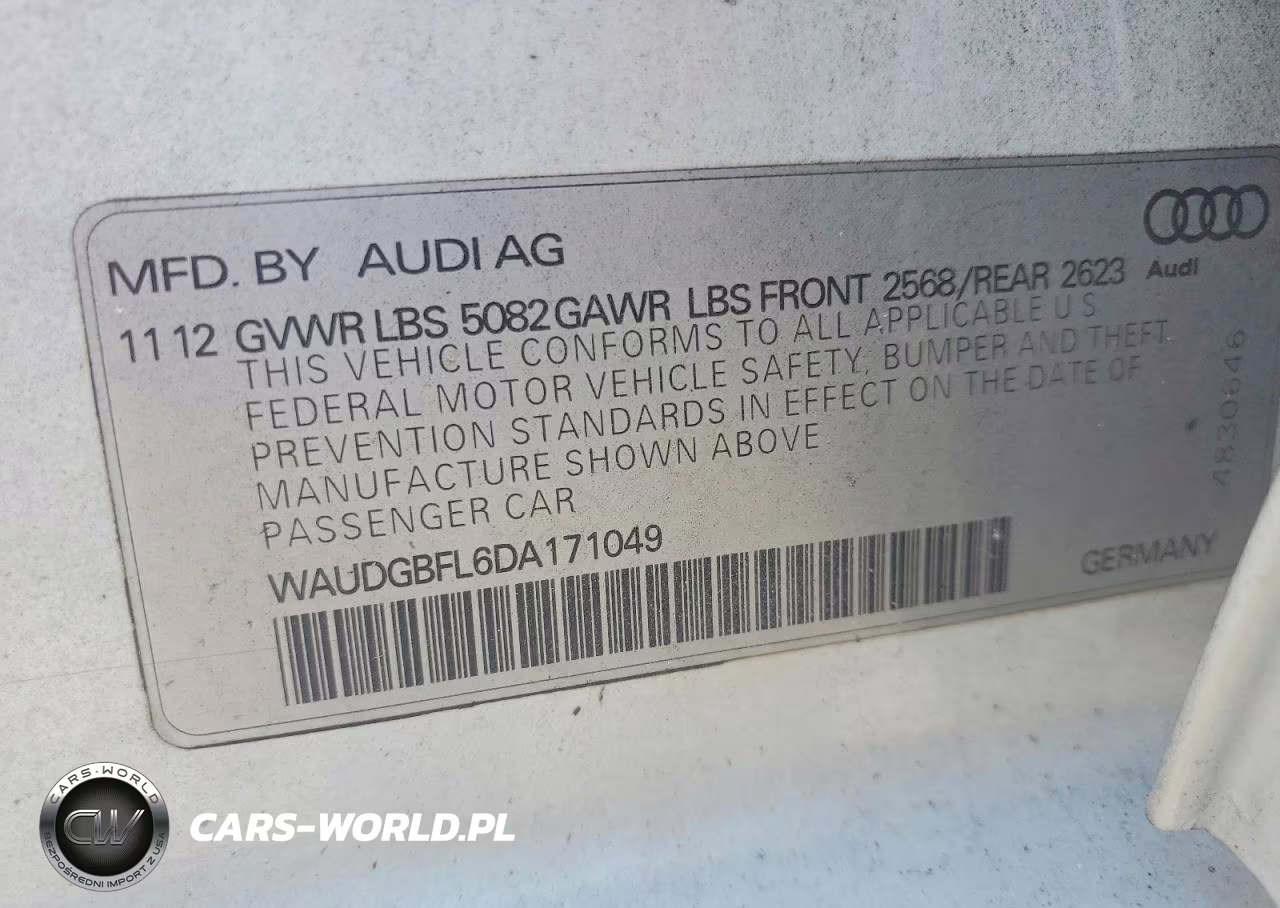 2013 Audi S4 Premium Plus VIN:WAUDGBFL6DA171049 - 12