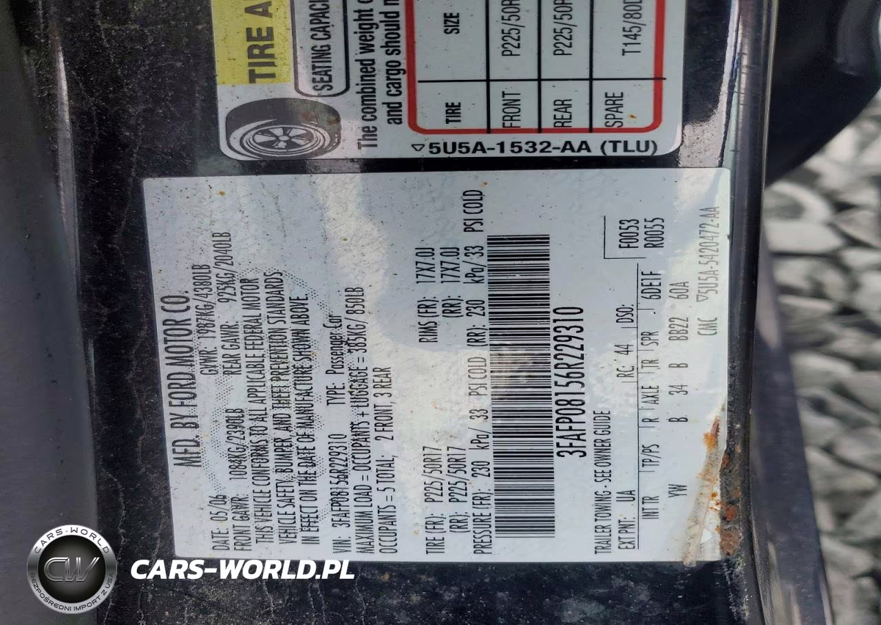 2006 Ford Fusion Sel VIN:3FAFP08156R229310 - 12