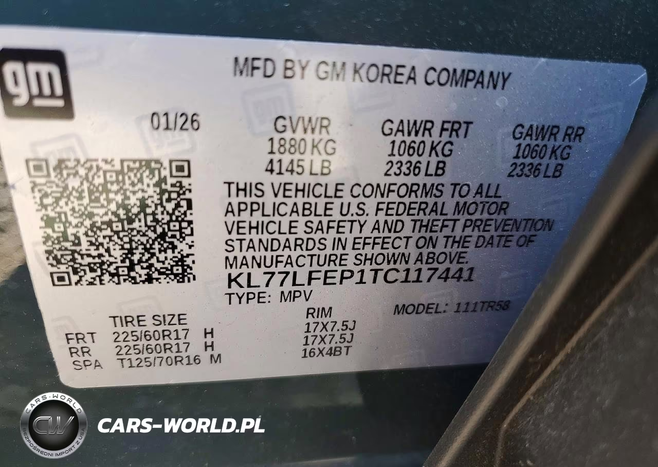 2026 Chevrolet Trax Ls VIN:KL77LFEP1TC117441 - 12