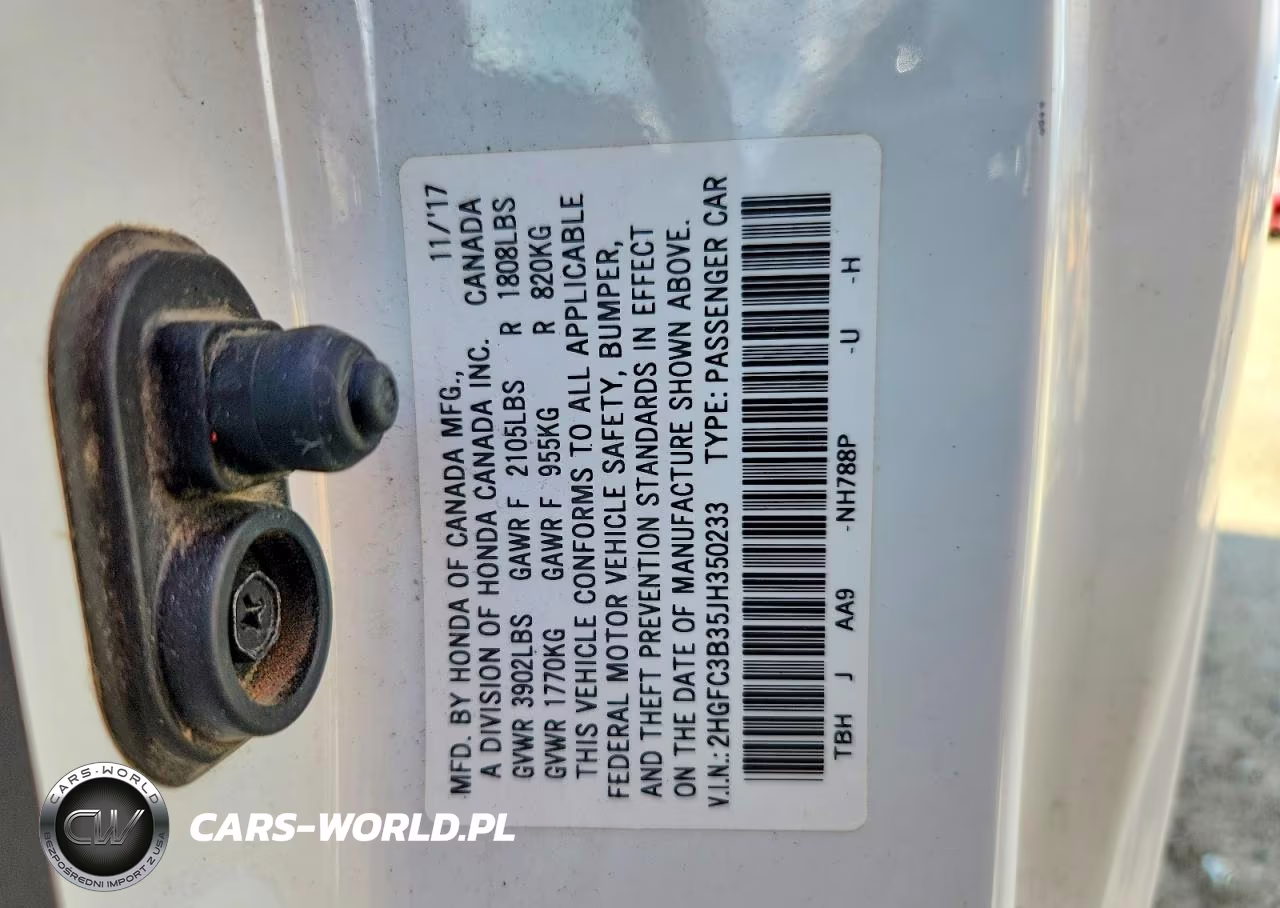 2018 Honda Civic Ex VIN:2HGFC3B35JH350233 - 12