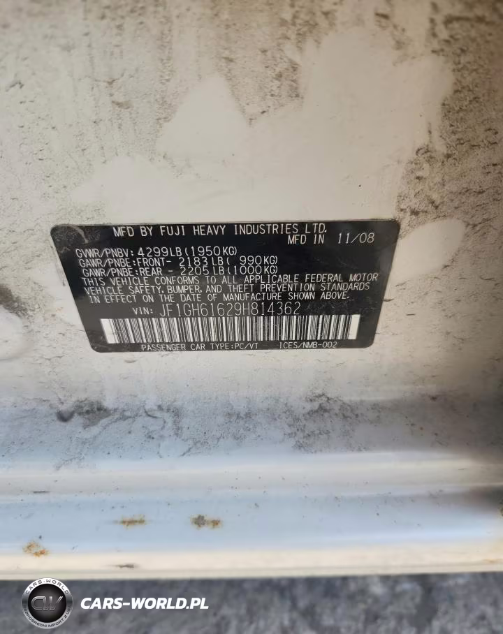 2009 Subaru Impreza 2.5I VIN:JF1GH61629H814362 - 12