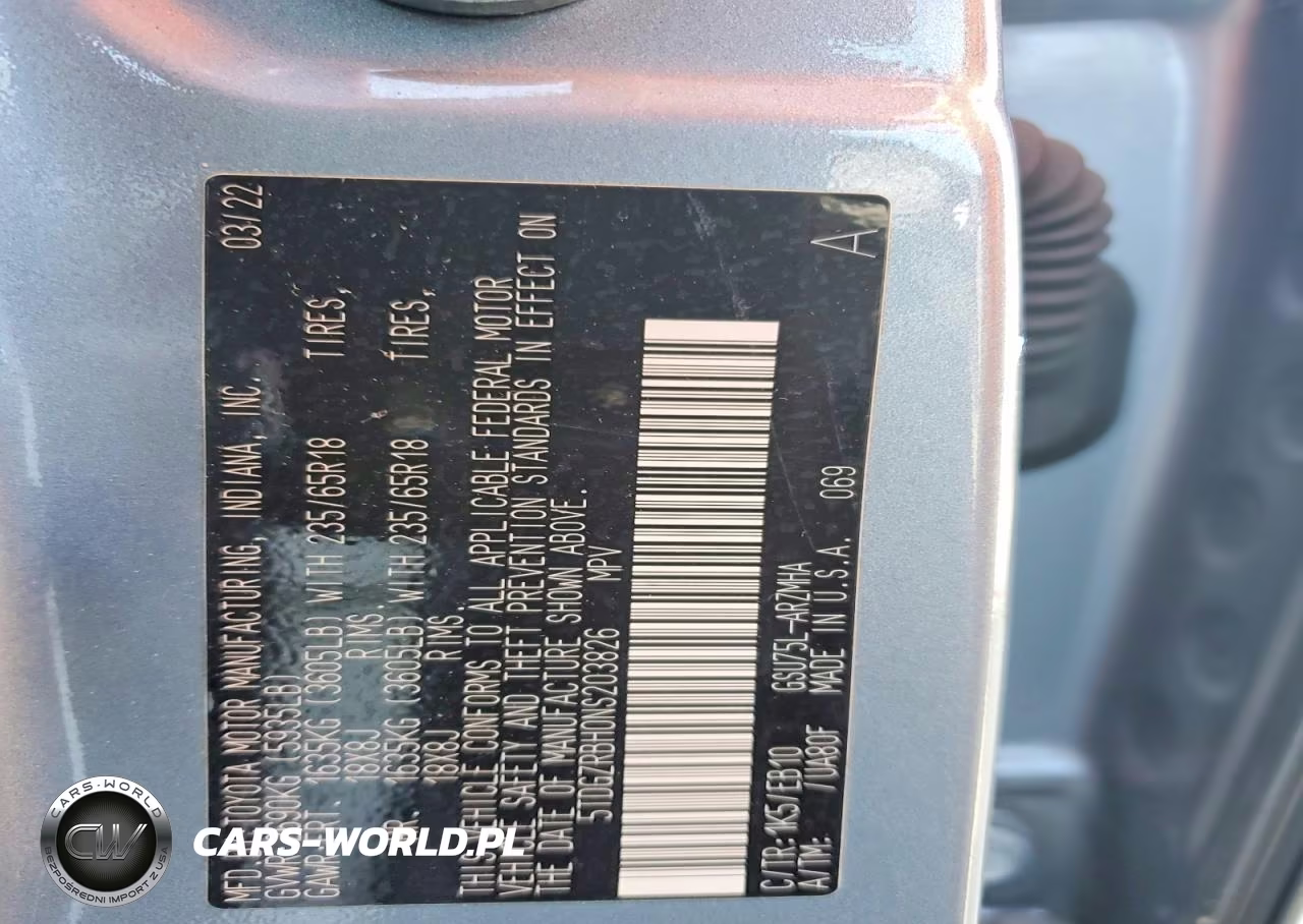 2022 Toyota Highlander Xle VIN:5TDGZRBH0NS203826 - 13