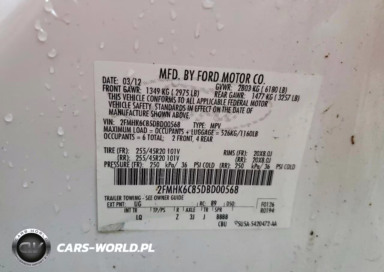 2013 Ford Flex Sel VIN:2FMHK6C85DBD00568 - 12