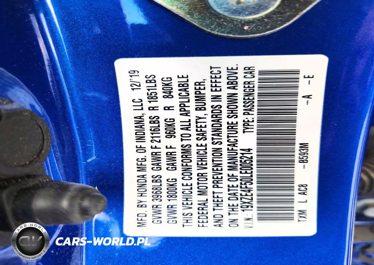 2020 Honda Insight Ex VIN:19XZE4F50LE005214 - 12