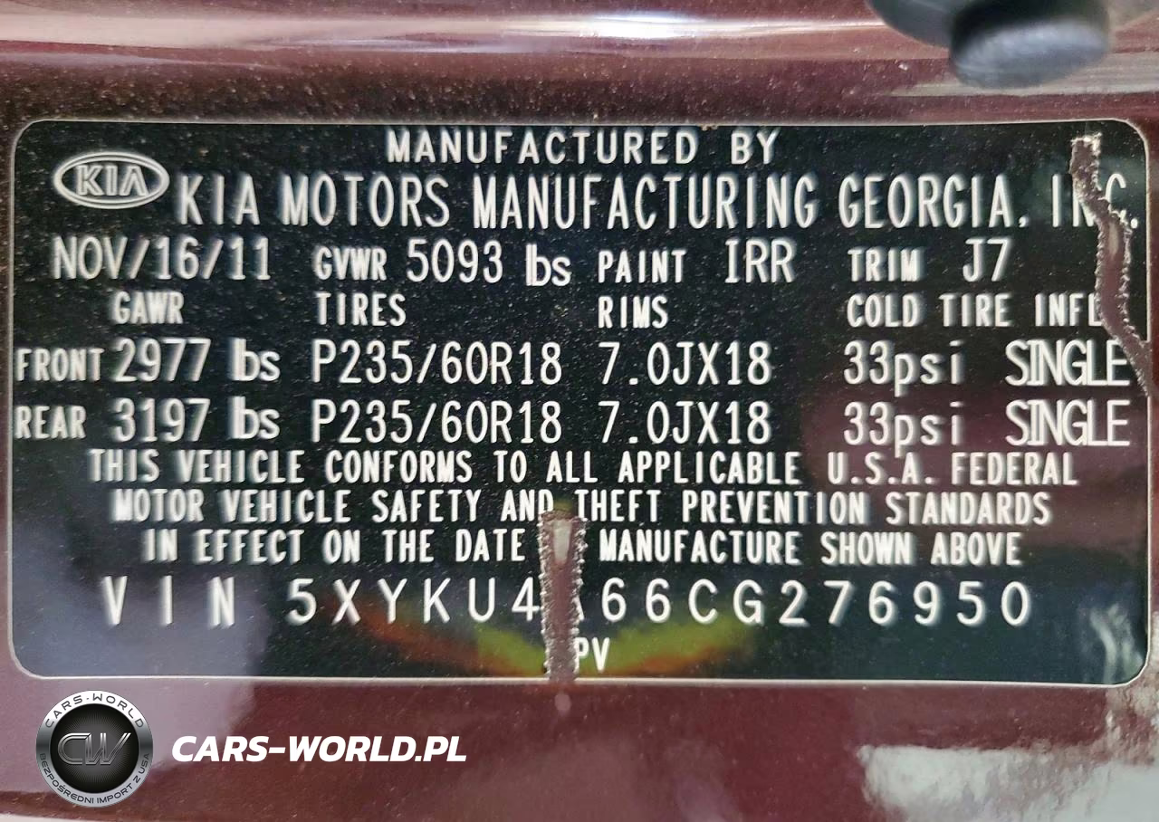 2012 Kia Sorento Ex VIN:5XYKU4A66CG276950 - 13