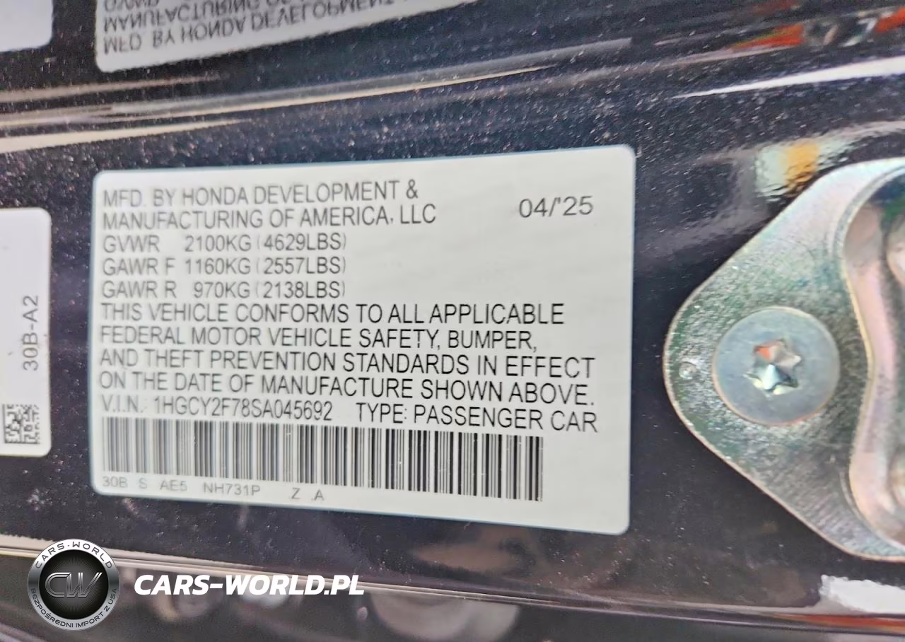 2025 Honda Accord Hybrid Sport-L VIN:1HGCY2F78SA045692 - 12