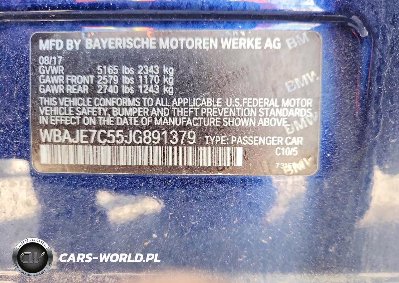 2018 BMW 540I xDrive VIN:WBAJE7C55JG891379 - 12