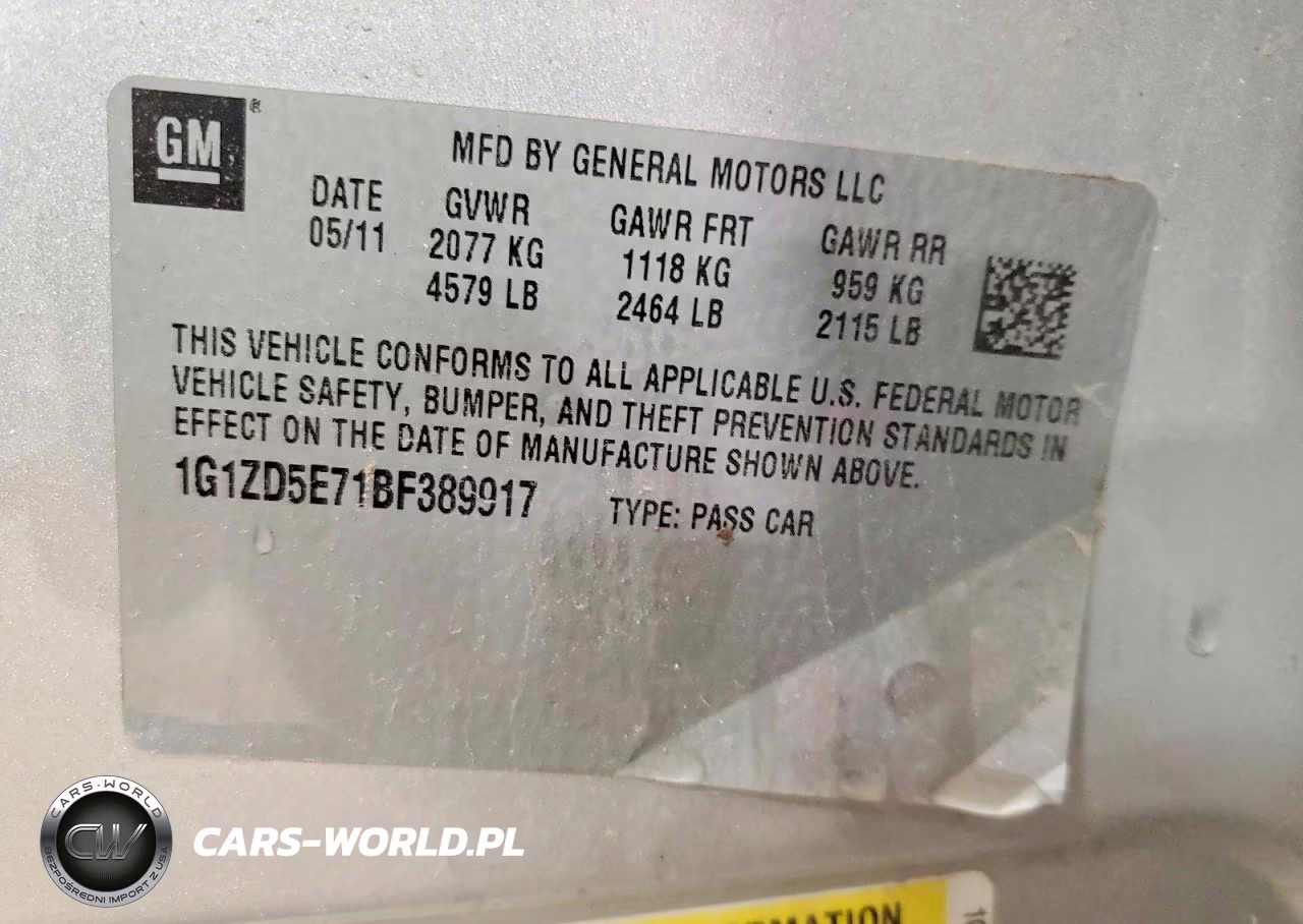 2011 Chevrolet Malibu 2Lt VIN:1G1ZD5E71BF389917 - 12