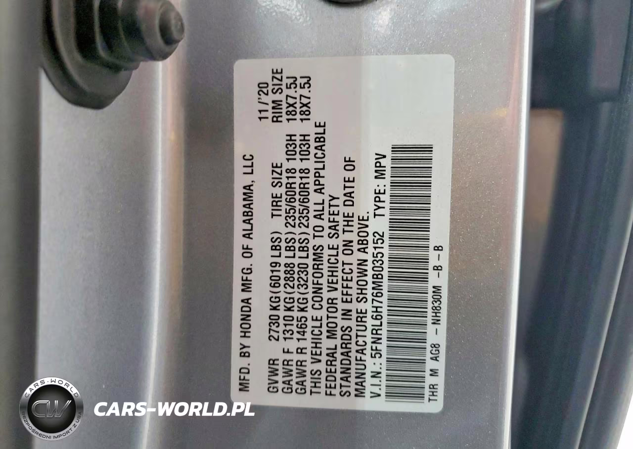 2021 Honda Odyssey Exl VIN:5FNRL6H76MB035152 - 14