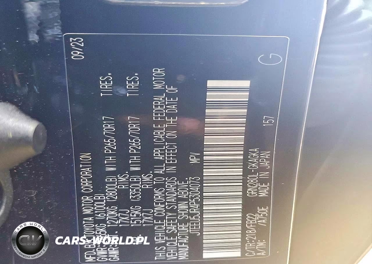 2023 Toyota 4Runner Sr5 VIN:JTEEU5JR4P5304073 - 13