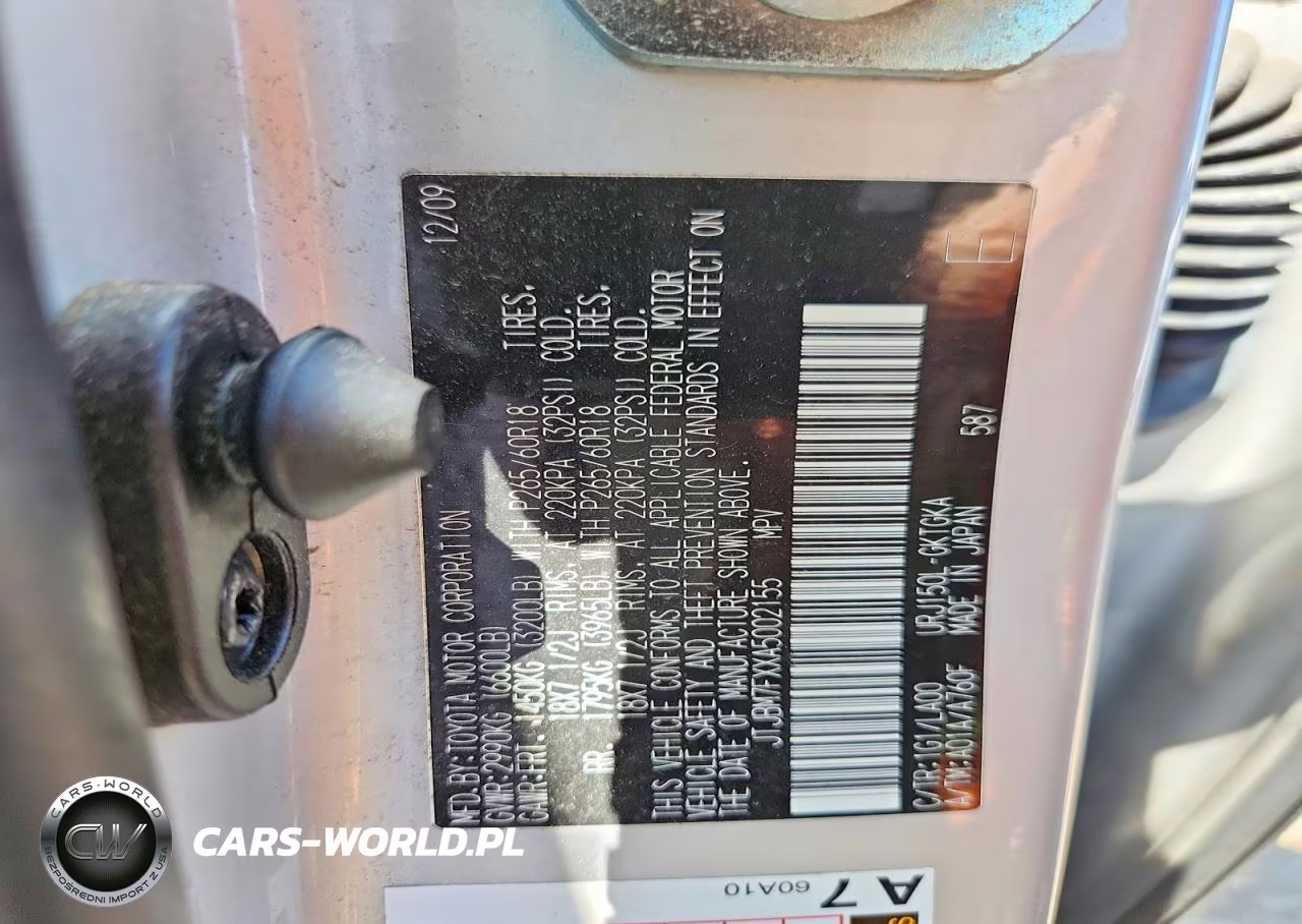 2010 Lexus Gx 460 VIN:JTJBM7FXXA5002155 - 12