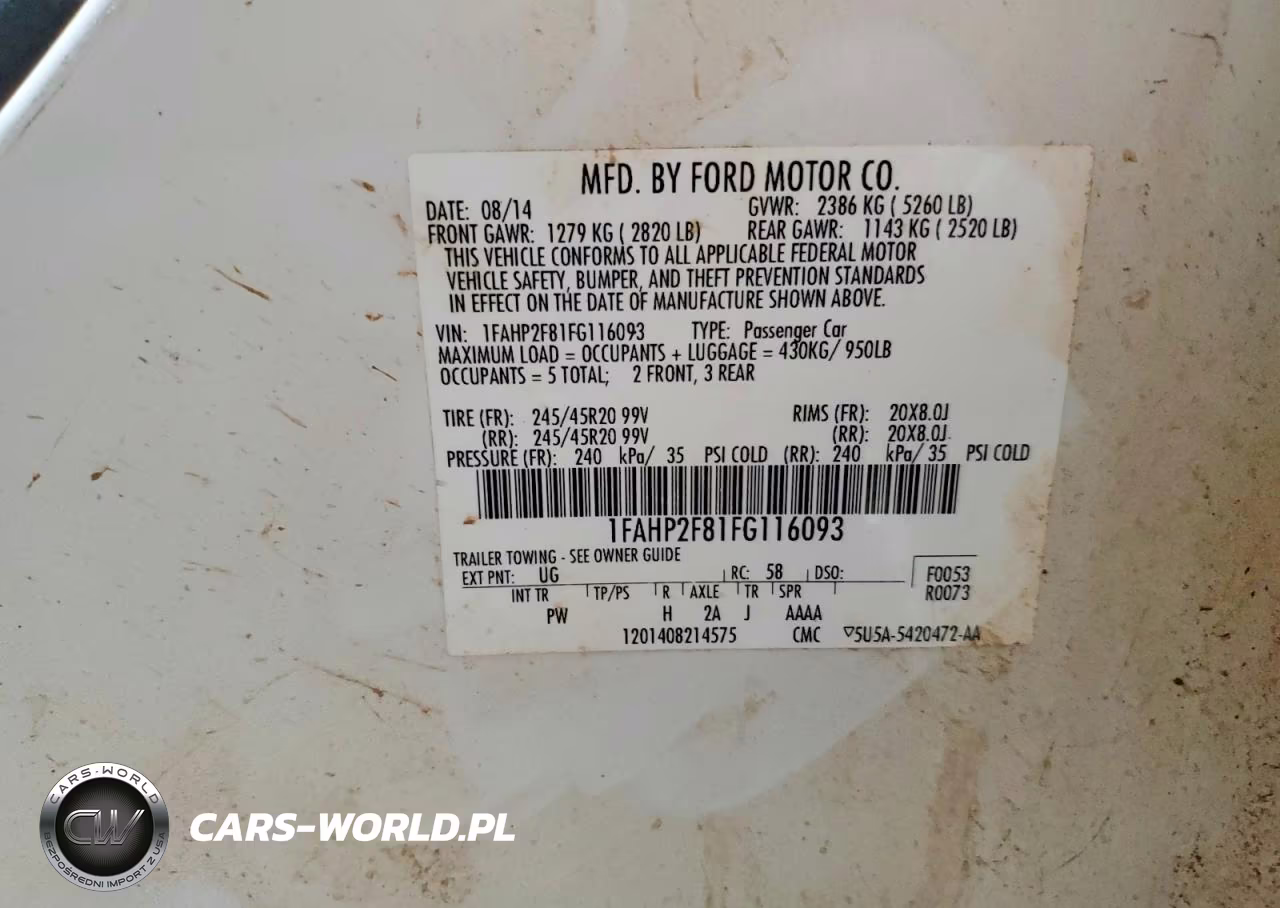 2015 Ford Taurus Limited VIN:1FAHP2F81FG116093 - 12