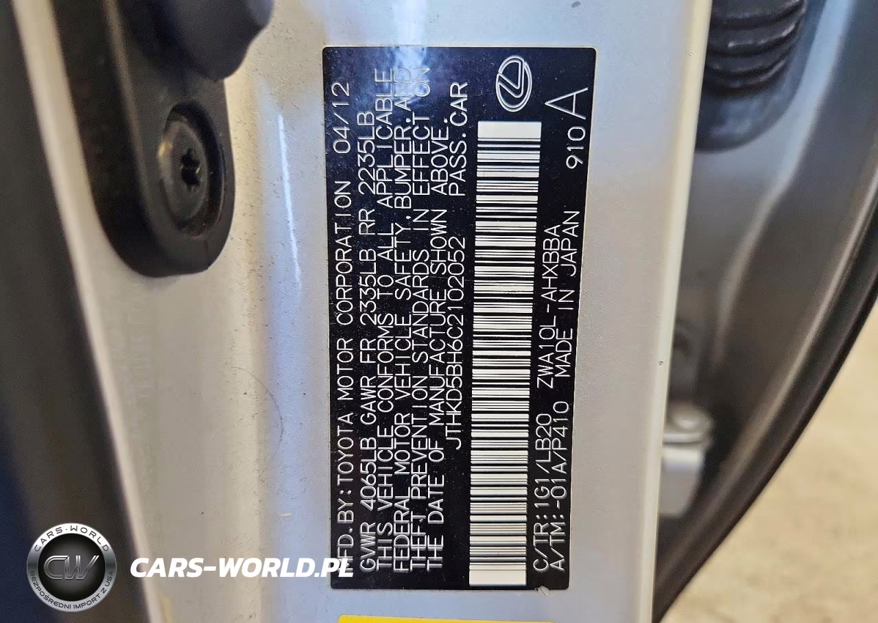 2012 Lexus Ct 200 VIN:JTHKD5BH6C2102052 - 13