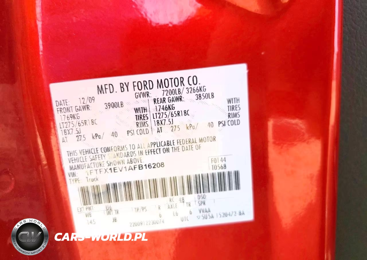 2010 Ford F150 Super Cab VIN:1FTFX1EV1AFB16208 - 12
