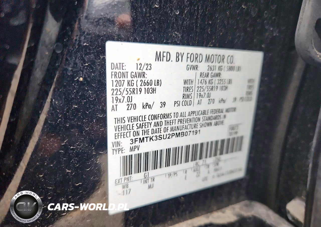 2023 Ford Mach 1 VIN:3FMTK3SU2PMB07191 - 13