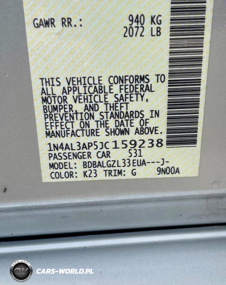 2018 Nissan Altima 2.5 S VIN:1N4AL3AP5JC159238 - 10