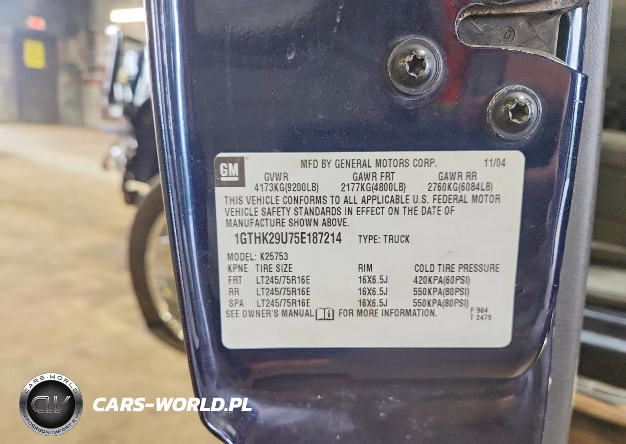 2005 GMC Sierra K2500 Heavy Duty VIN:1GTHK29U75E187214 - 10