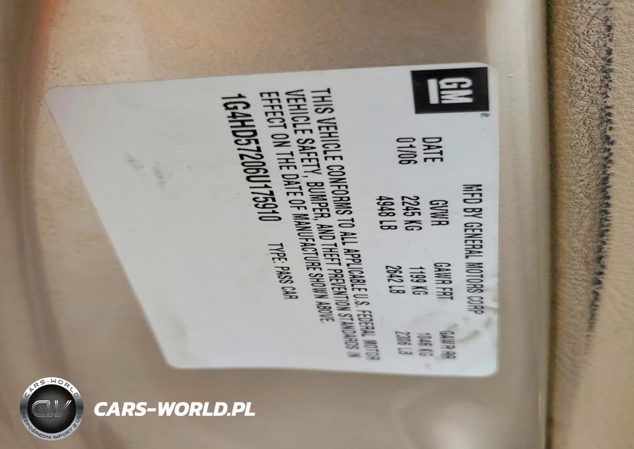 2006 Buick Lucerne Cxl VIN:1G4HD57206U175910 - 12