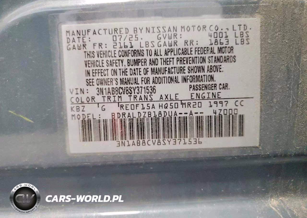 2025 Nissan Sentra Sv VIN:3N1AB8CV8SY371536 - 12