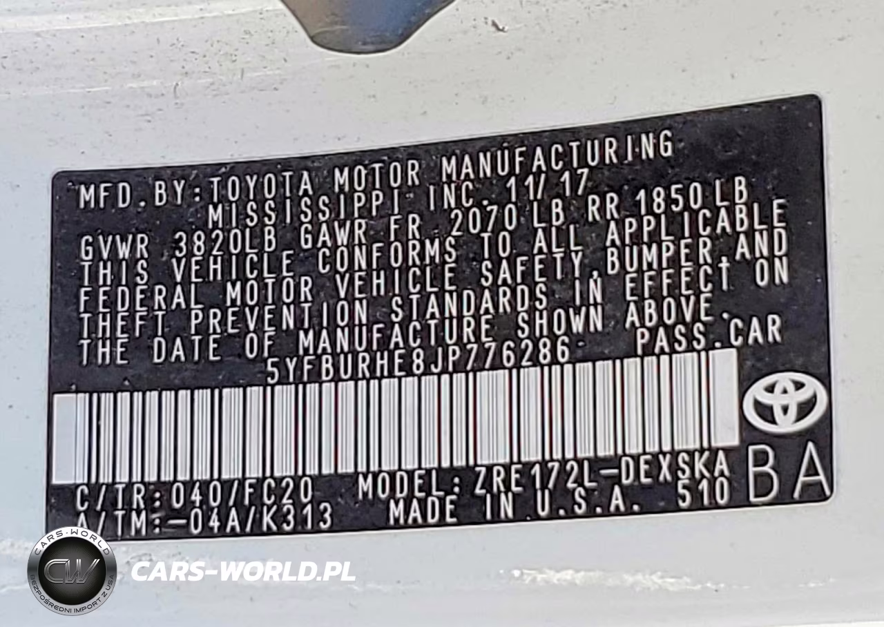 2018 Toyota Corolla Se VIN:5YFBURHE8JP776286 - 13