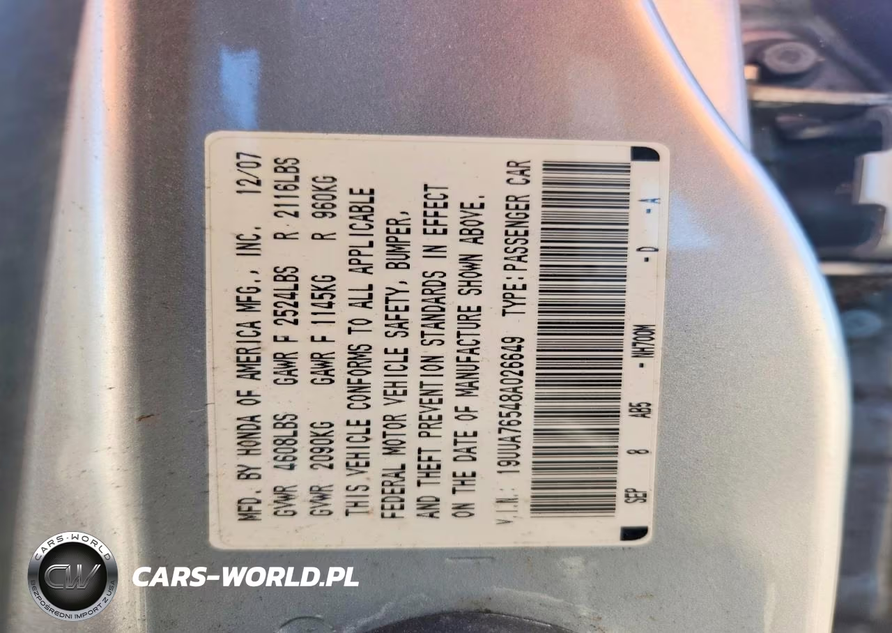 2008 Acura Tl Type S VIN:19UUA76548A026649 - 13