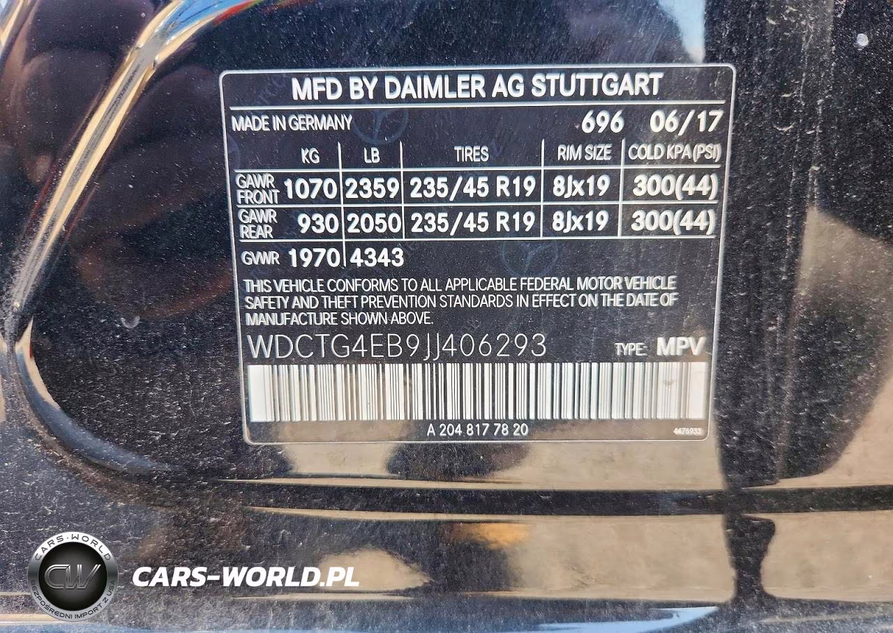 2018 Mercedes-Benz Gla 250 VIN:WDCTG4EB9JJ406293 - 13