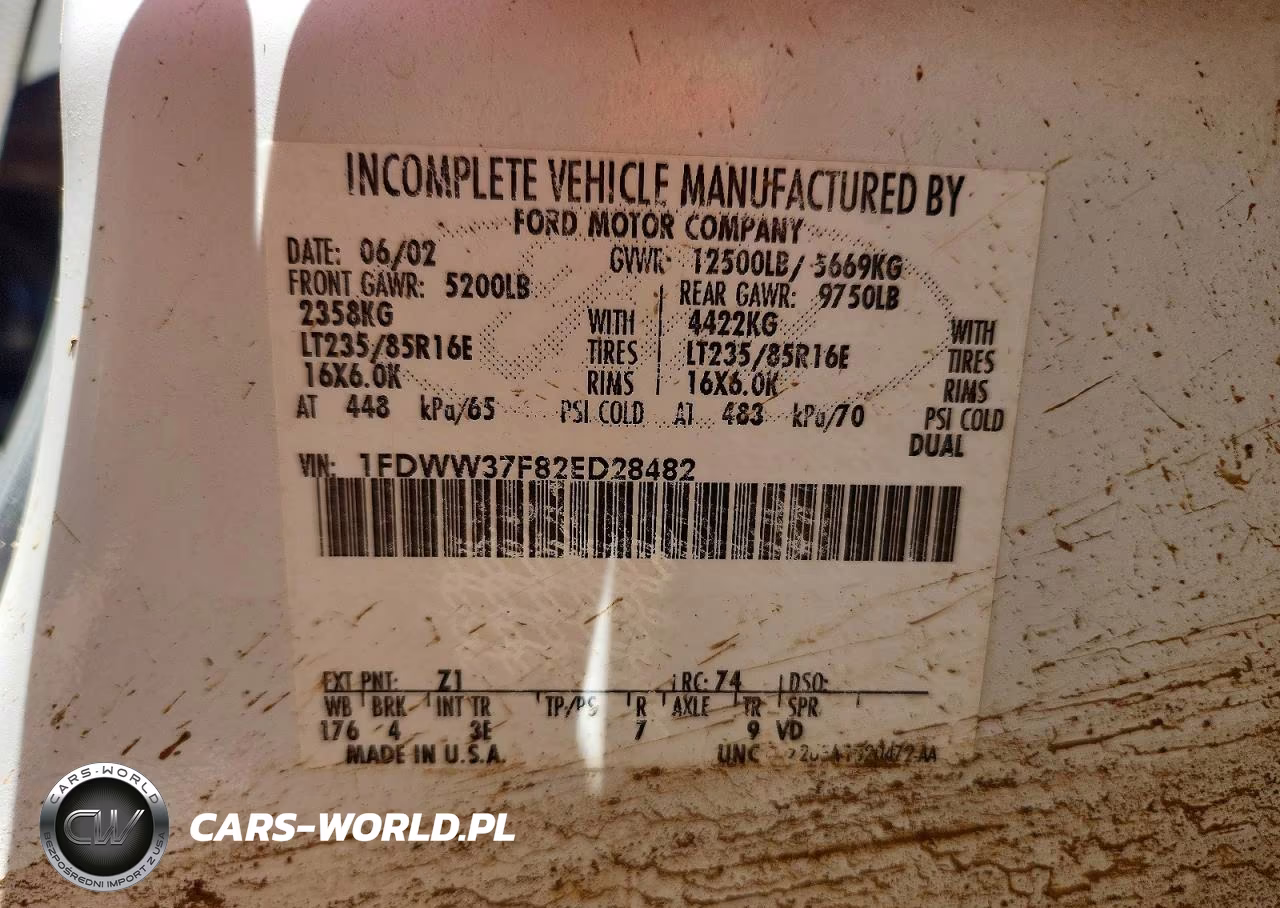 2002 Ford F350 Super Duty VIN:1FDWW37F82ED28482 - 12