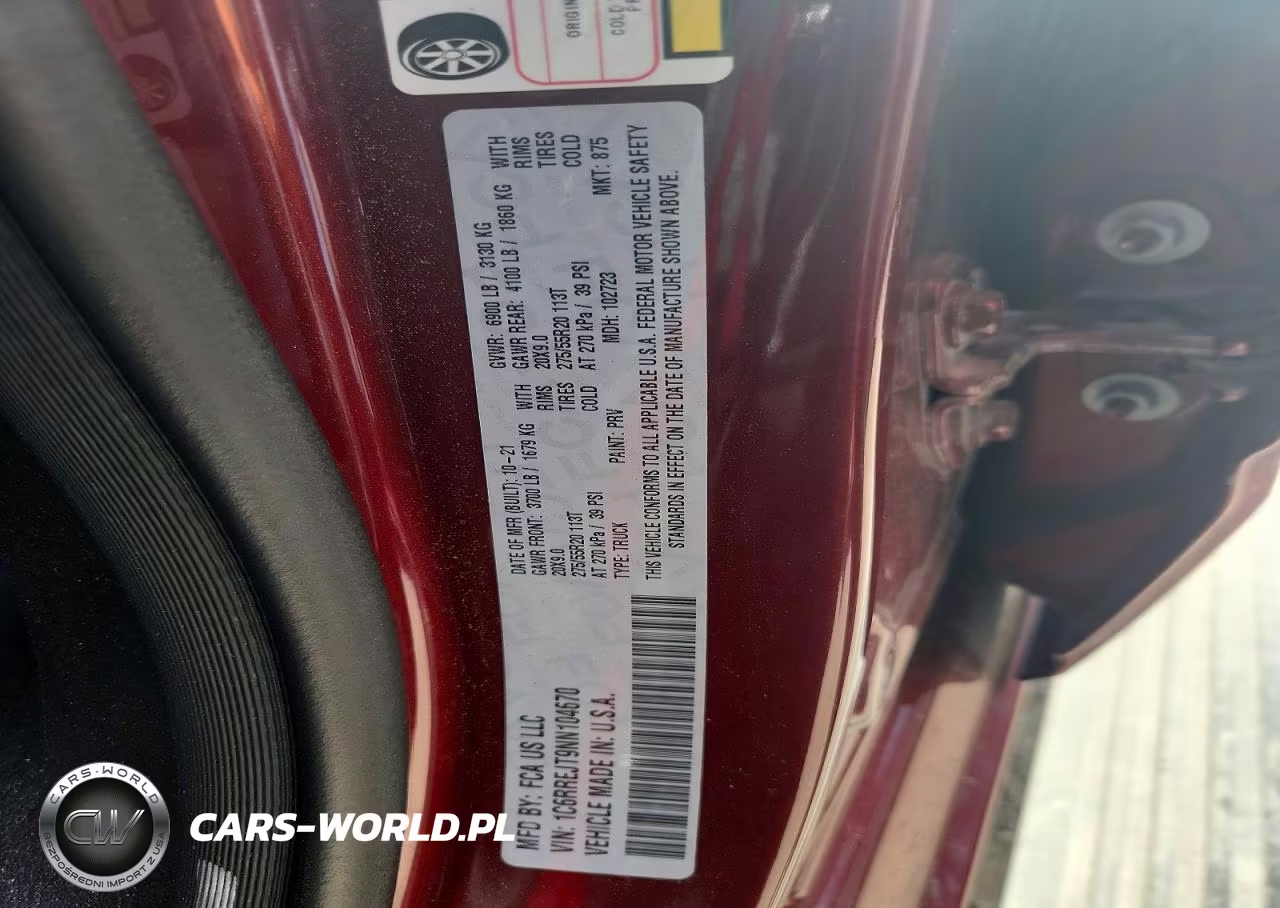 2022 Ram 1500 Laramie VIN:1C6RREJT9NN104670 - 12