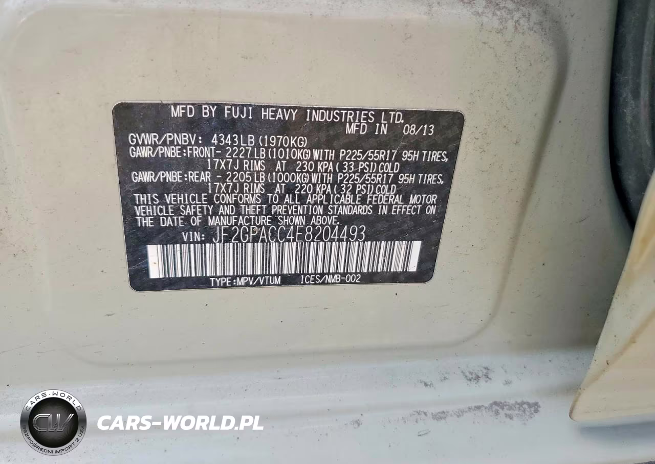 2014 Subaru Xv Crosstrek 2.0 Premium VIN:JF2GPACC4E8204493 - 13