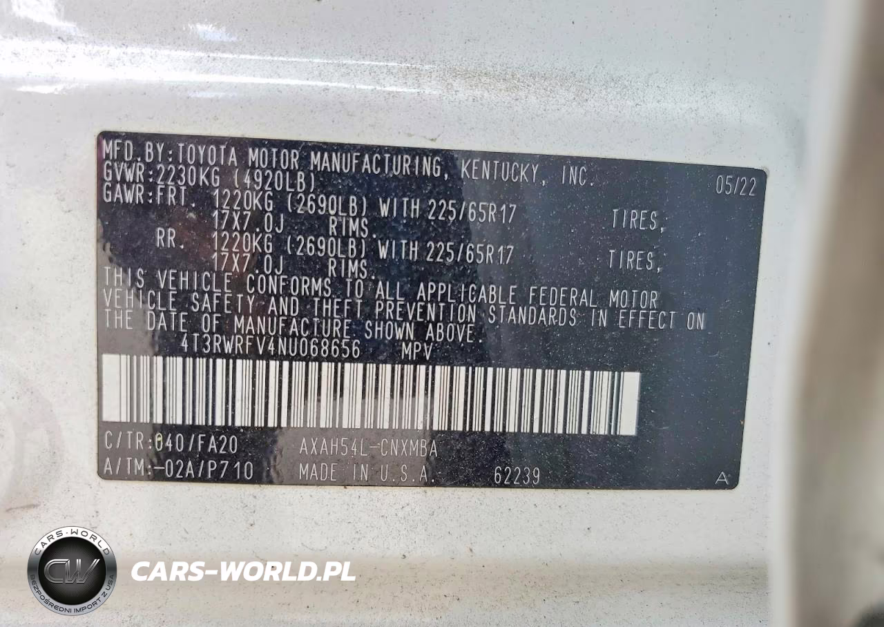 2022 Toyota Rav4 Xle VIN:4T3RWRFV4NU068656 - 14