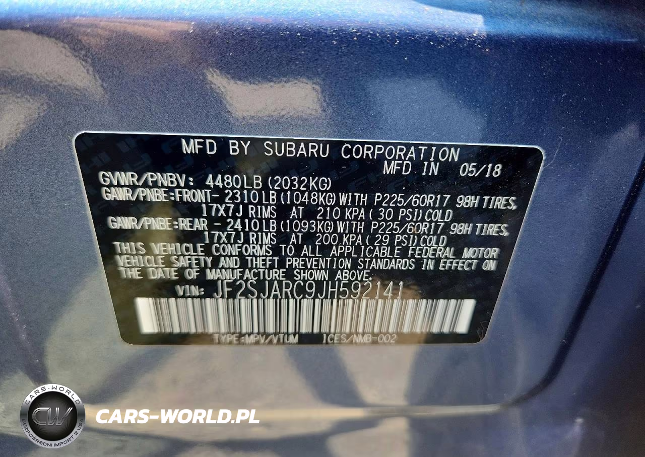 2018 Subaru Forester 2.5I Limited VIN:JF2SJARC9JH592141 - 13